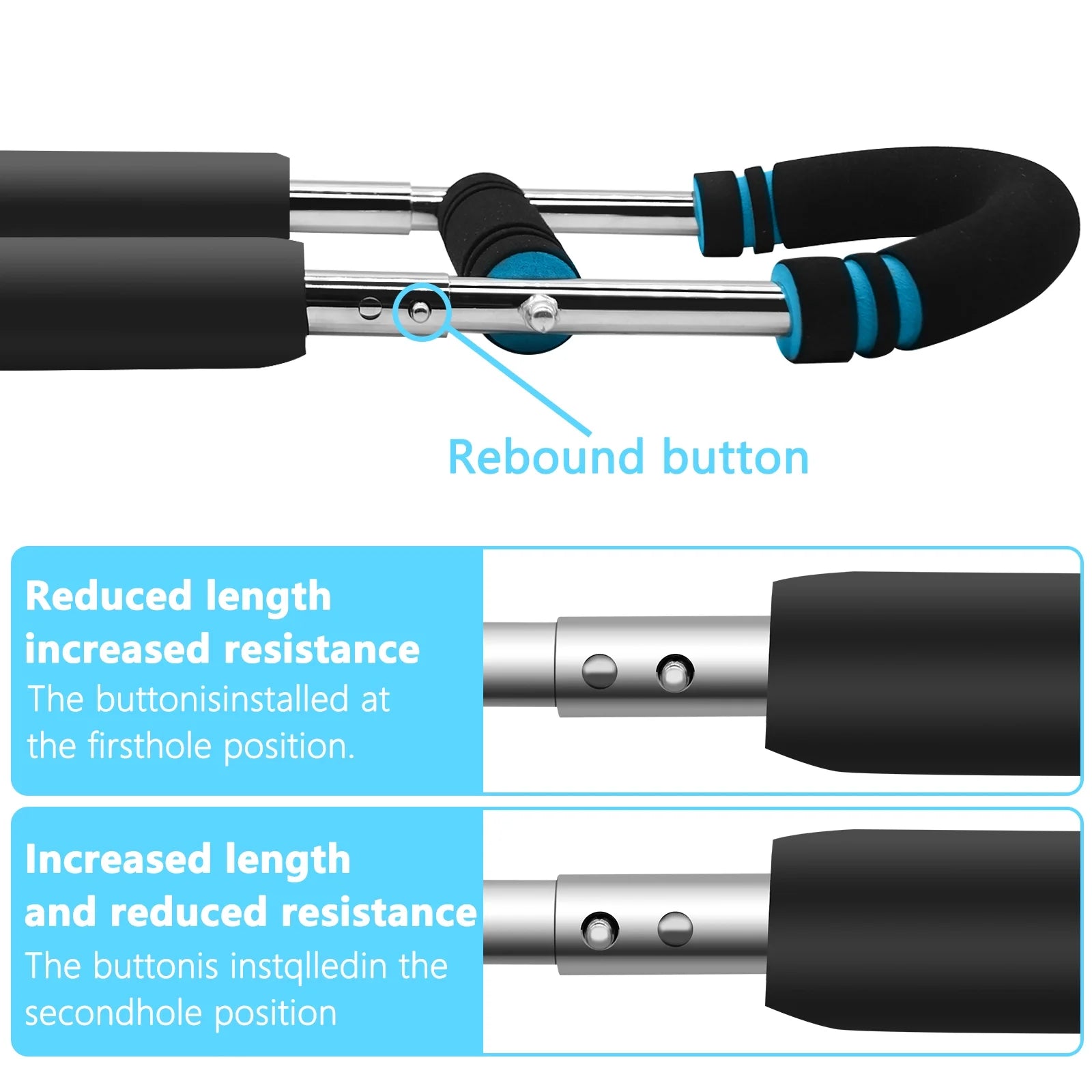 Twister Arm Trainer, 66-110Lb Adjustable Chest Workout Equipment, Arm Trainer, Chest Trainer for Men, Portable Detachable Spring Resistance Home Fitness Equipment for Enhancing Upper Body Muscle