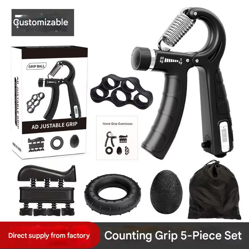 Grip Strength Trainer Set Wiht Finger Trainer Hand Grip Enhancer Finger Stretcher Grip Ring Muscle Decompression Ball