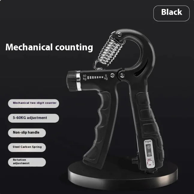 Adjustable Hand Grip Strengthener with Electronic Counter and Forearm Trainer