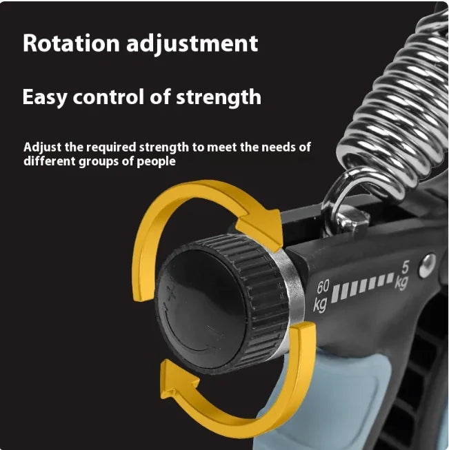Adjustable Hand Grip Strengthener with Electronic Counter and Forearm Trainer